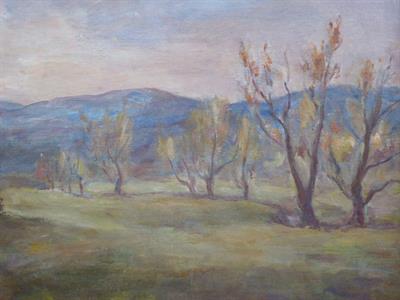 Josef Hlaváček - Podzimní krajina s kopci