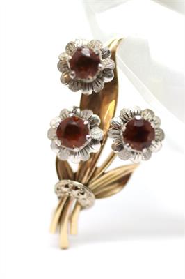 Zlatá brož s citríny