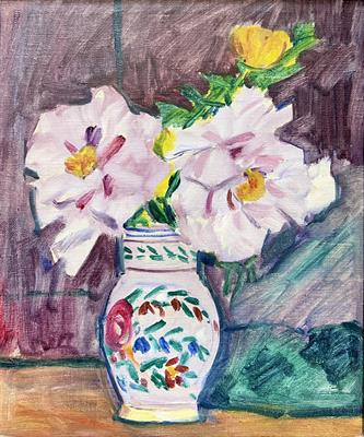 František Doubrava: Zátiší s kytici ve džbánu.