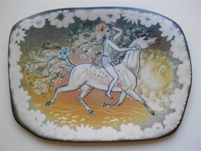 Vlasta Komínová: Léto (porcelánový kachel)