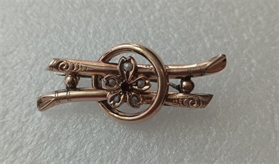 Brož secesní , zlacené stříbro