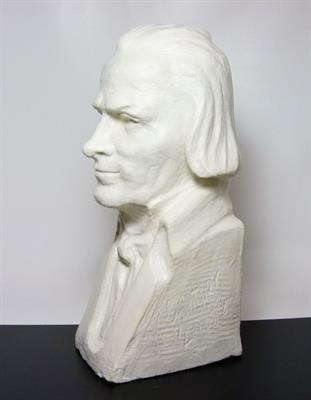 Busta muže dlouhými vlasy v secesním stylu K.GÜNTHER Lipsko