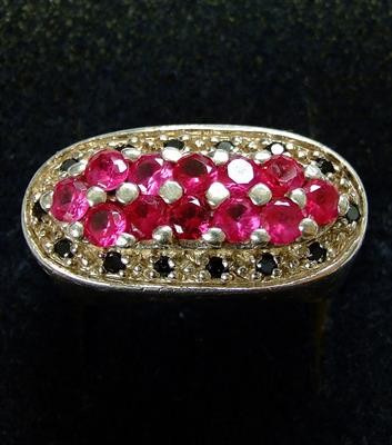 925 Ag prsten s broušenými kameny