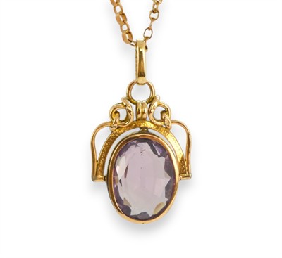 Zlatý náhrdelník s ametystem