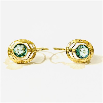 Stříbrné náušnice v bruselském stylu s modrými kameny