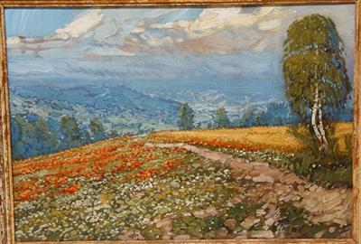 Kvetoucí horská louka - Josef STEINSKÝ impres. olejomalba