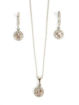 Souprava náušnic a náhrdelníku s diamanty DOLCZE