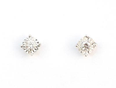 Zlaté náušnice s diamanty