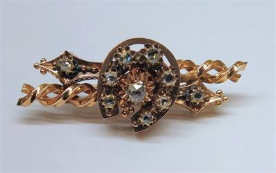 Zlatá brož s diamanty