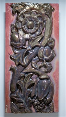 Velký secesní kachel s redukční glazurou