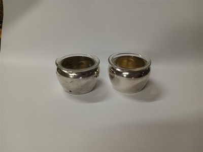 Dvě slánky stříbro