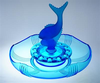 Mísa na aranžování květů ART - DECO kobaltová modř Inwald