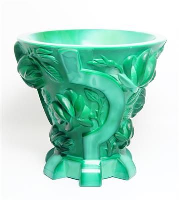 Malachit, váza kolekce "Ingrid" Alex. PFOHL pro H. HOFFMANN