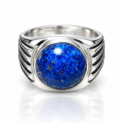 Stříbrný pánský prsten s lapisem lazuli – decentní elegance