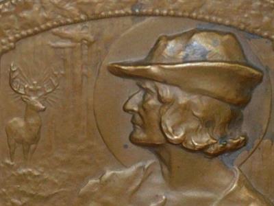 JOSEF PRINZ - HUBERT, bronzový reliéf na mramoru