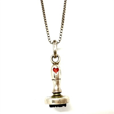 Stříbrný náhrdelník s funkčním razítkem