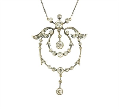 Secesní briliantový kolier (3 ct)