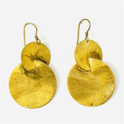 Stříbrné zlacené ateliérové náušnice