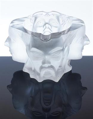 ART-DECO popelník "LIDSKÉ RASY" Curt Schlevogt INGRID