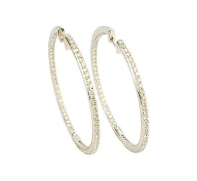 Zlaté náušnice s brilianty - kruhy