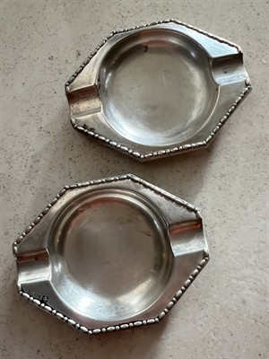 Starožitné Art deco  stříbrné popelníčky