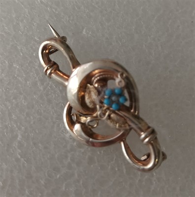 Secesní brož houslový klíč