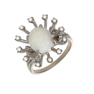 Zlatý prsten s přírodním opálem (1,40 ct)