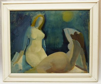 Obraz dvou nahých dívek na slunci - Zdeněk ( Zdenko ) CRHA