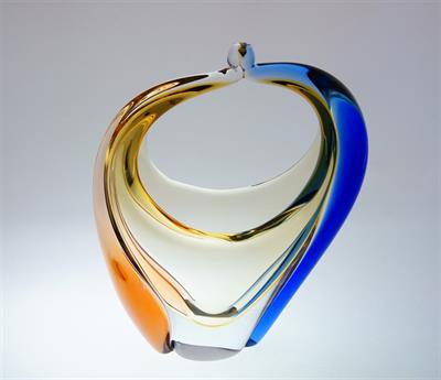 Košík ze souboru ROMANA, Hana MACHOVSKÁ sklárna Mstišov