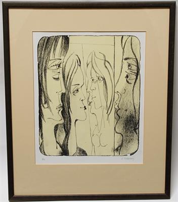 Hlavy dívek - Václav POKORNÝ litografie 8/30