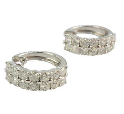 Zlaté náušnice s brilianty 3,60 ct