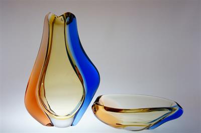 Souprava z kolekce "ROMANA" Hana MACHOVSKÁ sklárna Mstišov