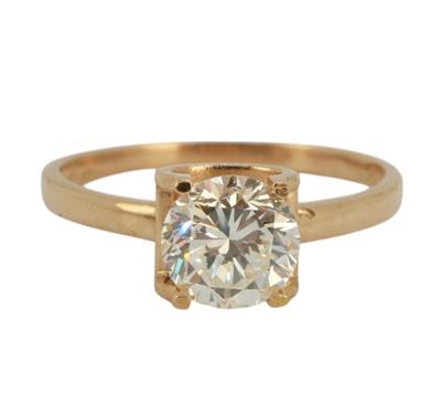 Zlatý prsten s briliantem 1,14 ct (VVS1!)