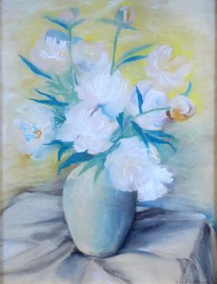 Václav Novotný - Bílé pivoňky ve váze