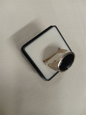 Elegantní prsten stříbro onyx
