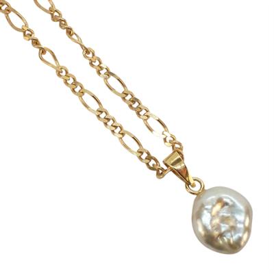Zlatý náhrdelník s perlou