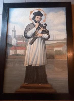 Jan Nepomucký, olejomalba na plátně, kolem roku 1910