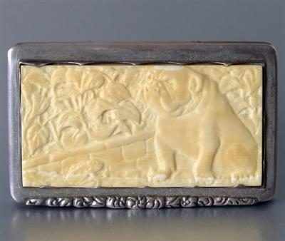 Ag krabička s buldočkem, punc, tabatěrka