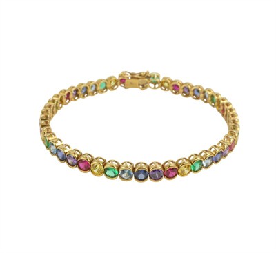 Zlatý náramek s barevnými kameny