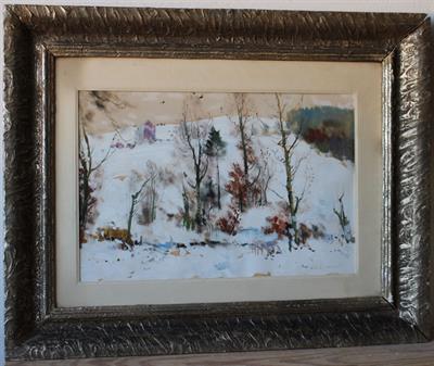 Jan Karel Sigmund - Zimní tání - Olej