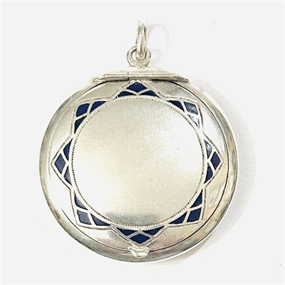 Secesní přívěšek/medailon se smaltem