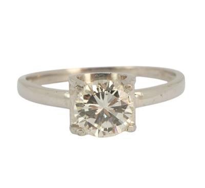 Zlatý prsten s briliantem 0,85 ct