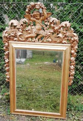 Vyřezávané barokni zlacené zrcadlo