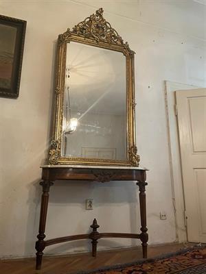 Párová barokní fazetová zrcadla 195 cm vysoká