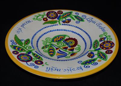 Talíř JARONĚK, výroba Fiala Kravsko - 33 cm!!