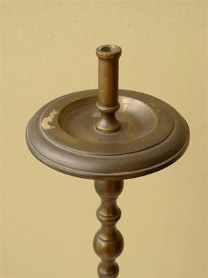 Vysoký art deco svícen mosaz/bronz v. 99 cm