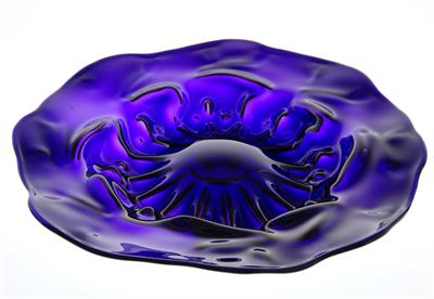 Ametystové sklo, hutní mísa - Pavel HLAVA r. 1968 pro ÚBOK