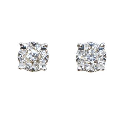 Zlaté náušnice s brilianty