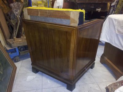 Klubové křeslo Art deco - ořech