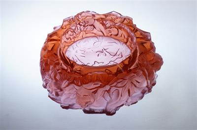 TYGŘI - popelník ze skla Royalit  Curt Schlevogt INGRID